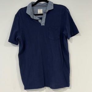 Merona Mens size M 100% cotton navy polo